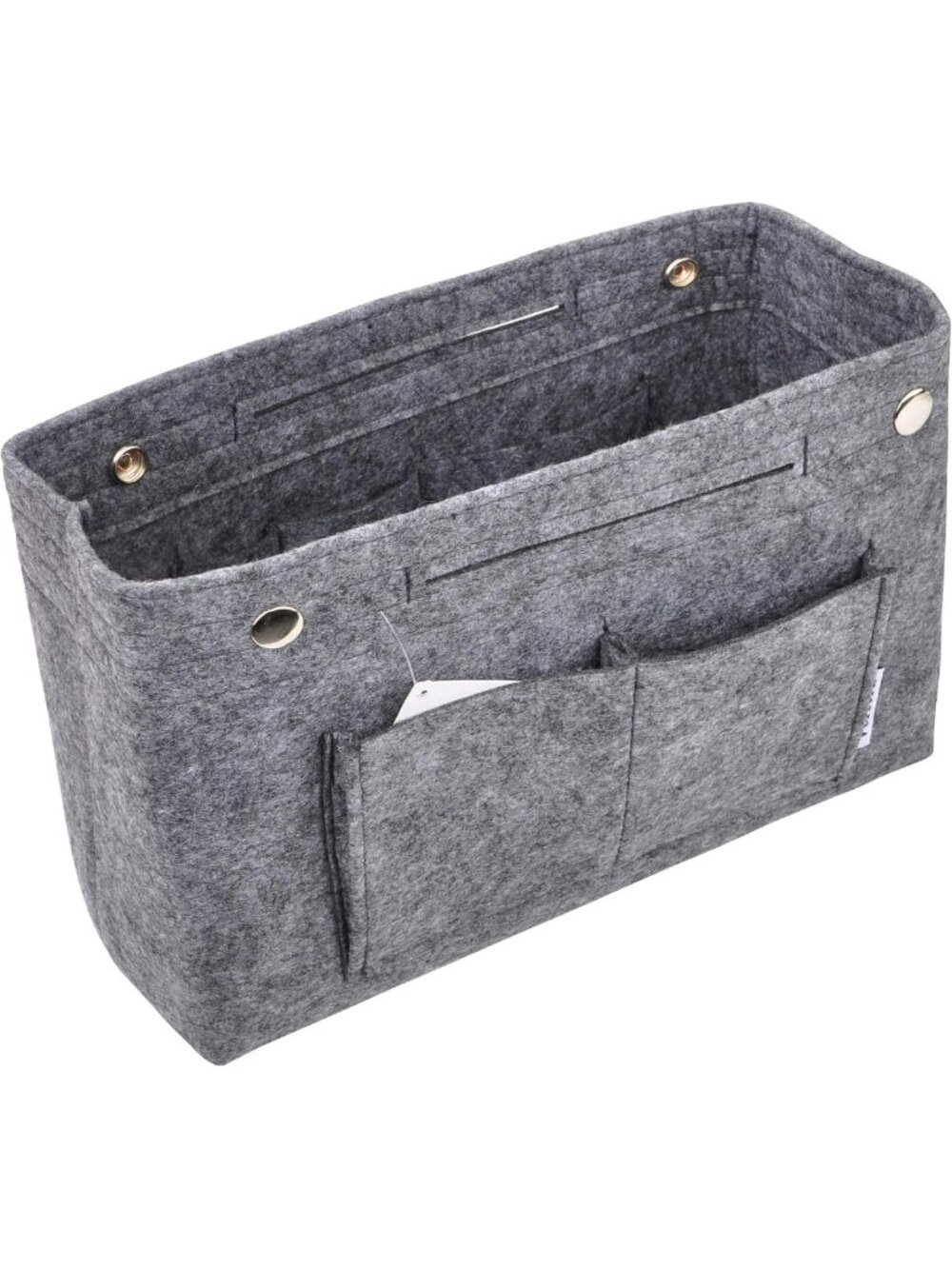 Stylish Medium Grey Felt Tote Organizer Insert for Handbags - Perfect Divider